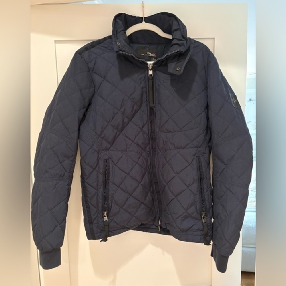 RALPH LAUREN RLX | men’s Quilted Down warm puffer Jacket Aviator Navy Medium
